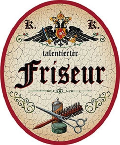 Friseur nostalgieschild - friseur, +