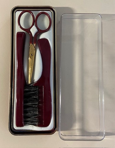 Vintage bartpflege set - bartpflege-set, schere