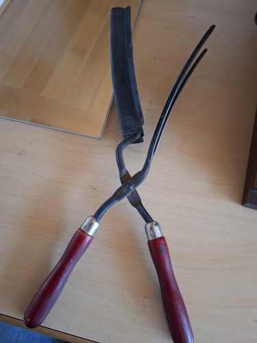 Lockenstab metall holzgriffe - lockenstab,