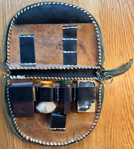 Vintage reise rasierset - vintage, reise-rasierset