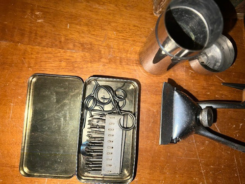 Antik set barber haarschneide - antik,