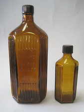 2 tolle Braunglas Apotheker